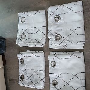 Window Geometric  Curtain Panels 4 pieces. Size- 96" × 50"